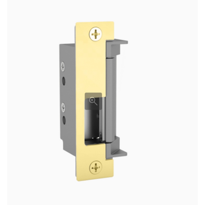 HES 4500C-605-LBSM Grade 1 Electric Strike, Fail Safe/Fail Secure, 12/24 VDC, Low Profile, Fire Rated, Latchbolt Strike Monitor, Bright Brass
