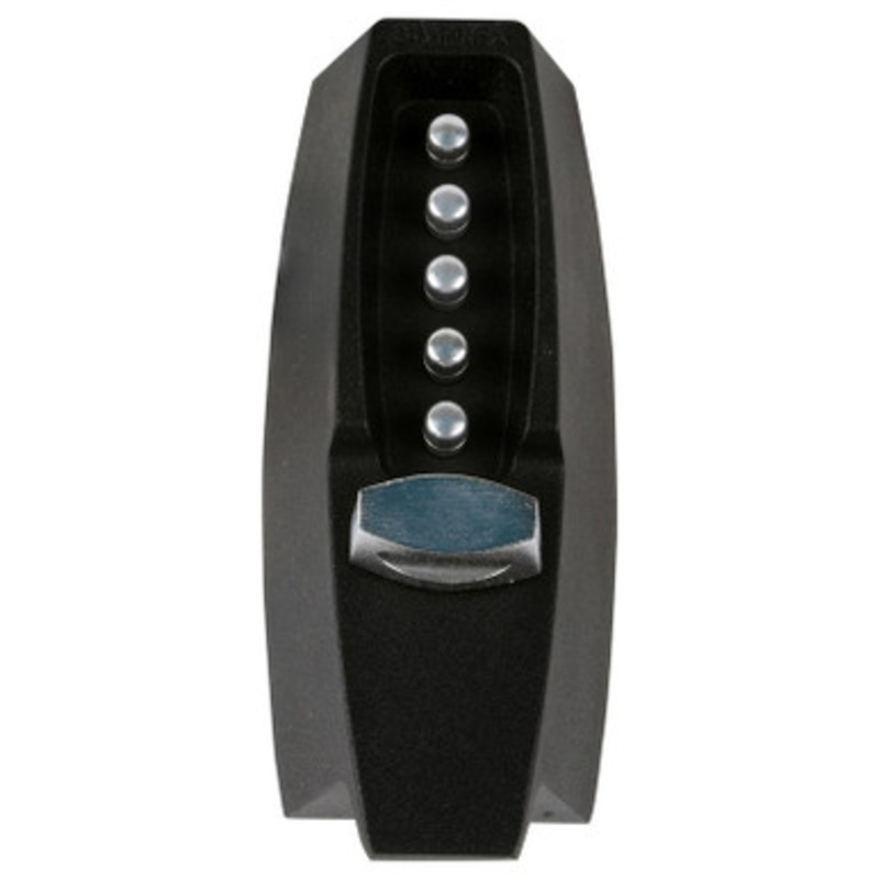 Dormakaba 7108-19-41 Pushbutton Deadbolt Keyless Lock in Black 2-3/8 inch Backset