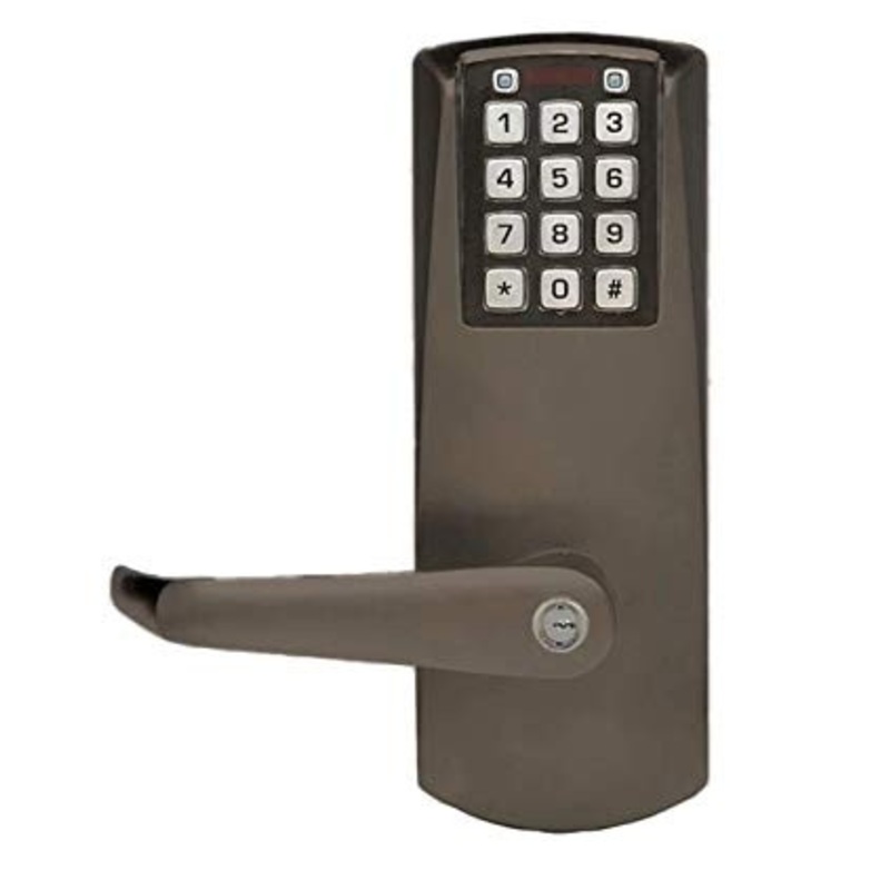 DormaKaba E2031XSLL-U13-41 E-Plex 2000 Cylindrical Lock, 100 Access Codes, 1,000 Audit Events, 2-3/4 Backset, 1/2 Throw, KIL, Schlage C Keyway, Dark Bronze