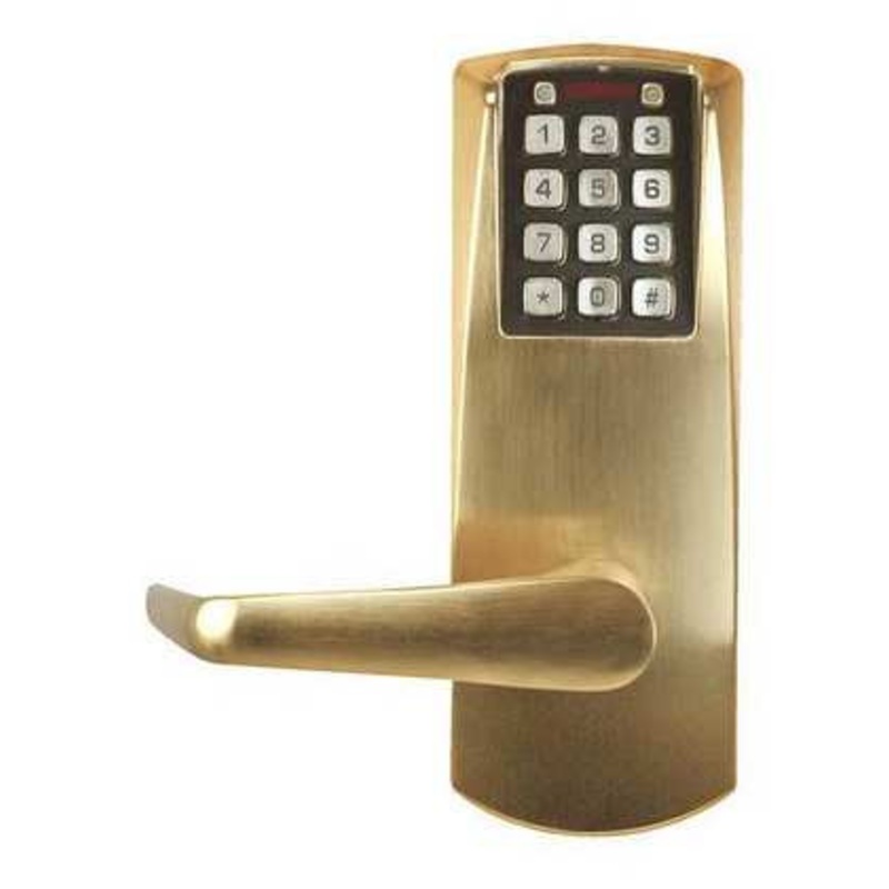 Dormakaba Eplex E2067ll-606-41 2000 Mortise with Deadbolt no Keyover/100 Access Codes 1 1/4in Faceplate Non-handed in Satin Brass