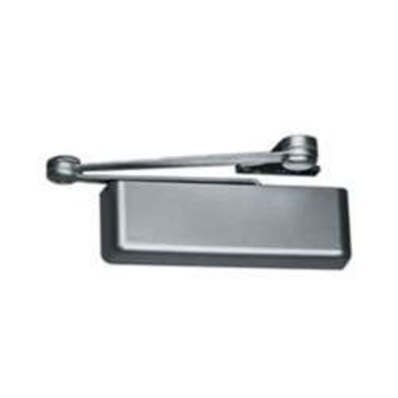LCN 4113T-STD-LH-MC-US4 Surface Mount Door Closer with Closer Hold Open Track Left Hand Metal Cover in Satin Brass Finish