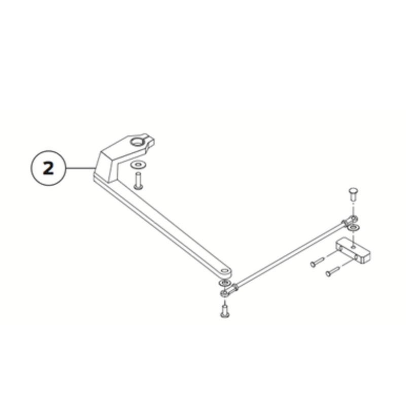 Regular Arm Assembly #4040XP-3077 BLACK  LCN