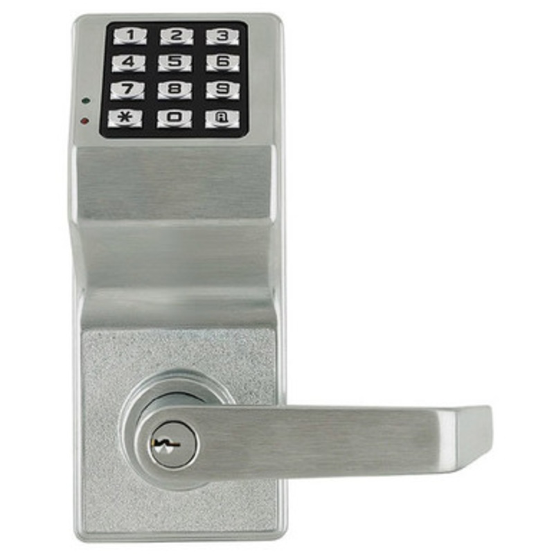 Alarm Lock DL6100-US26D Networx Digital Cylindrical Keyless Lock Leverset in Satin Chrome
