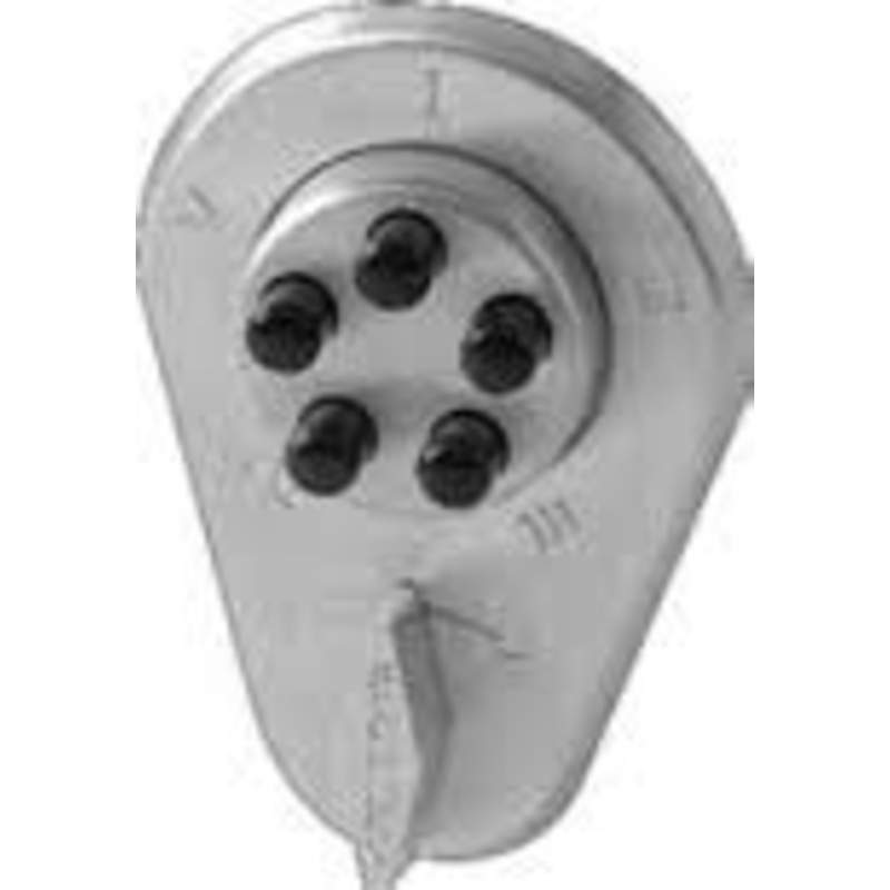 Simplex 9221000-26D-41 Auxiliary Lock with Thumbturn 42498 in Dl Sprg Lth no Hldback 8in Metal Door Frame in Satin Chrome