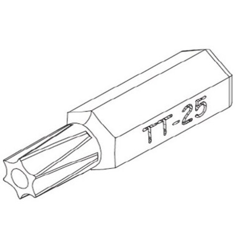 LCN T-25-TORX-BIT Door Closer with T-25 Security Torx Bit Torx Security Driver Bit