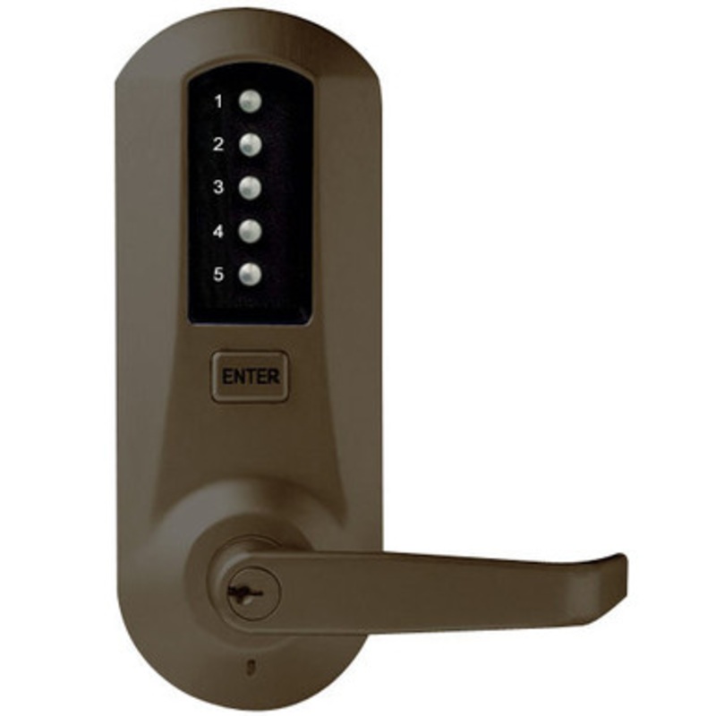 Dormakaba Simplex 5010XSWL-744-41 Pushbutton Lever Lock with Schlage Core override in Oil-Rubbed Bronze