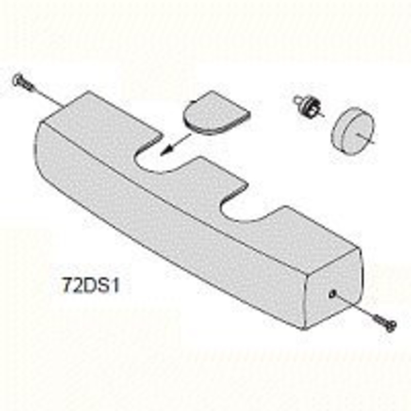 LCN 1460-72DS1-US26 Surface Mount Door Closer part Designer Series Cover in Bright Chrome Finish