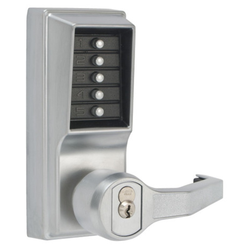 Simplex LL1076C-03-41 Cylindrical PBL Lockwith Lever Comb/Ko/Priv Corbin Ic Prep in Bright Brass