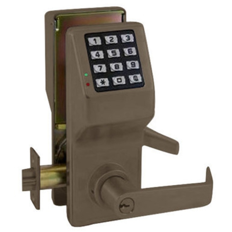 Alarm Lock DL5200IC-US10B Trilogy Series Double-Sided Digital Cylindrical Keyless Lock Leverset with Best Core Override Core in Duronodic