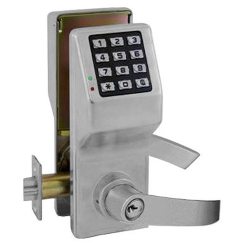 Alarm Lock DL5275IC-US26D Trilogy Series Double-Sided Digital Cylindrical Keyless Lock Regal Leverset with Best Core Override Core in Satin Chrome