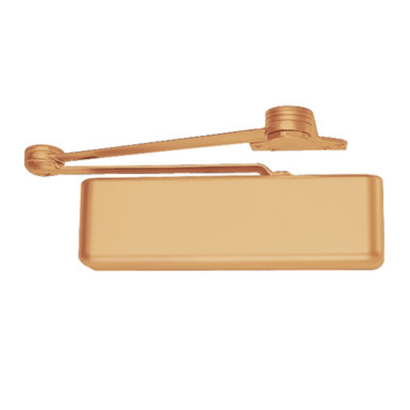 LCN 4111-SCUSH-LH-US4-DEL Smoothee Door Closer part Spring Cush Arm in Satin Brass Delayed Finish