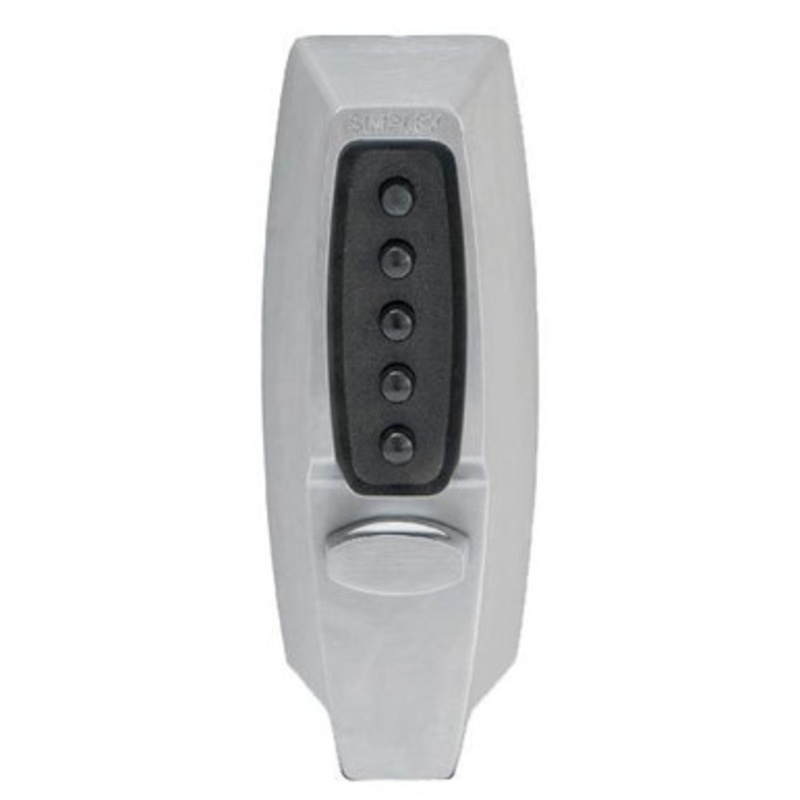 Simplex 7104-26D-41 Pushbutton Keyless Latch Lock in Satin Chrome