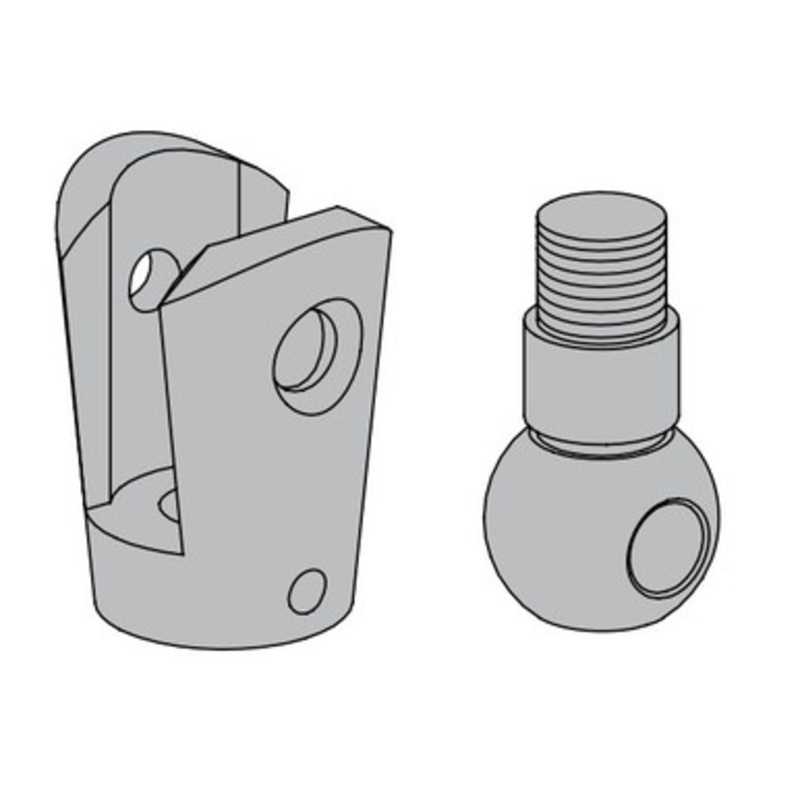 LCN SEM7810-514-AL Door Closer with Sem7800 Series Ball Pivot and Connection Link in Aluminum Finish