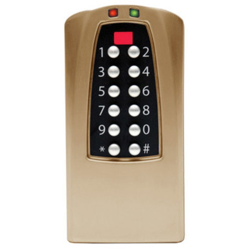 Dormakaba Eplex E5770-744-41 Dual Credential Stand-Alone Access Controller with up to 3000 Access Codes in Dark Bronze with Brass Accents