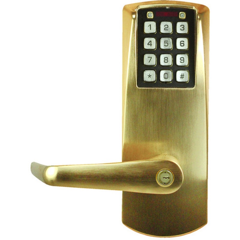 Dormakaba Eplex E2066xsll-606-41 2000 Mortise no Deadbolt Sch C K-i-l/100 Access Codes in Satin Brass