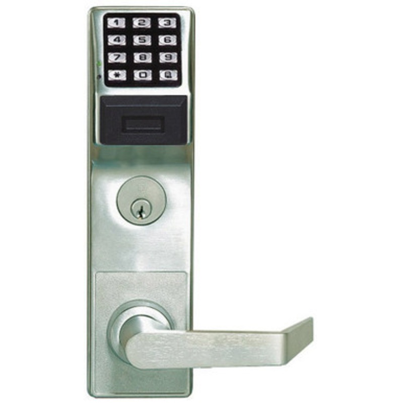 Alarm Lock PDL6500CRR-US26D Trilogy Networx Digital Mortise Keyless Prox/Pin Lock Straight Leverset in Satin Chrome