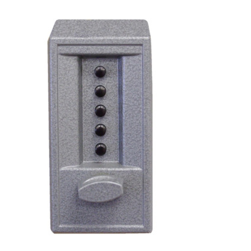 DormaKaba 6202-86-41 Cylindrical Combination Lock, Exterior Thumb turn, Interior Knob, 2-3/8 Backset Outside Gray, Inside Satin Chrome