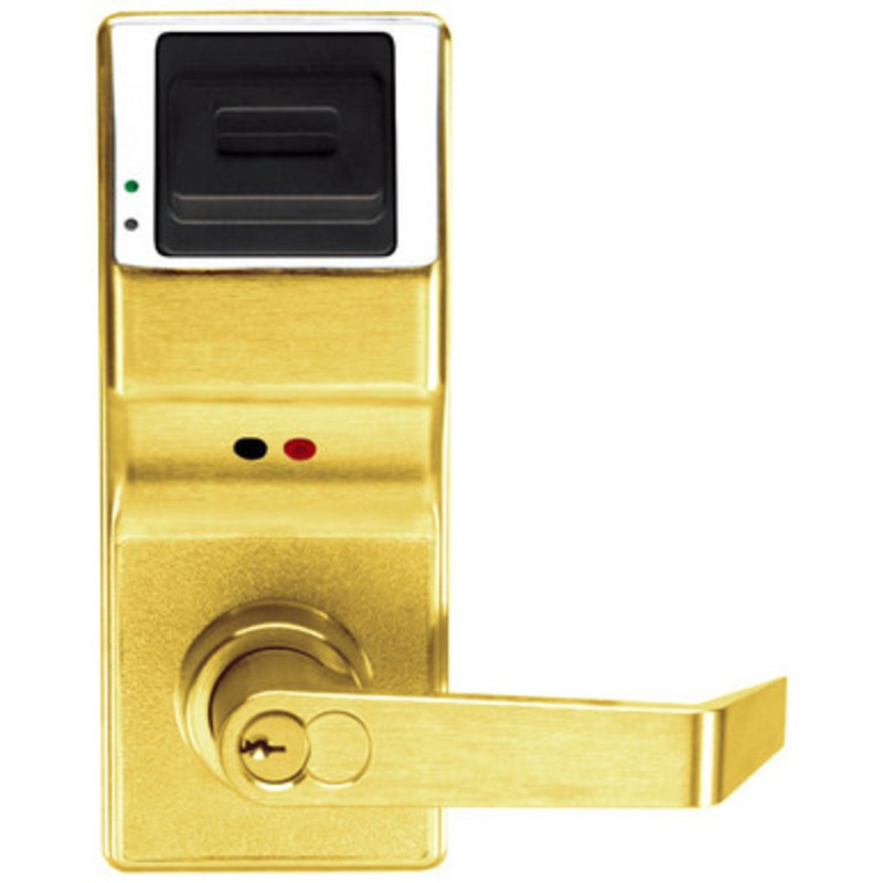 Alarm Lock PL3000-US3 Trilogy Series Prox Only Digital Cylindrical Keyless Lock Straight Leverset in Polished Brass