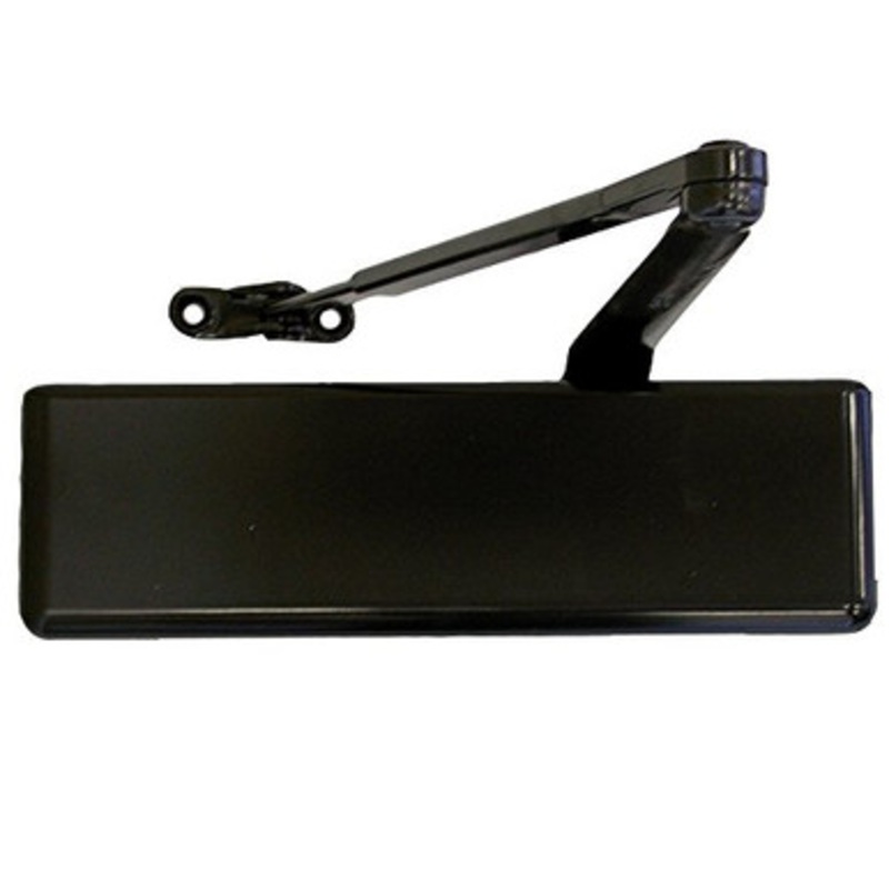 LCN 4040XP-REG DKBRZ Grade 1 Surface Door Closer, Regular Arm, Push or Pull Side Mounting, 120 Degree Swing, Adjustable Size 1-6, Plastic Cover, Dark Bronze Painted Finish, Non-Handed