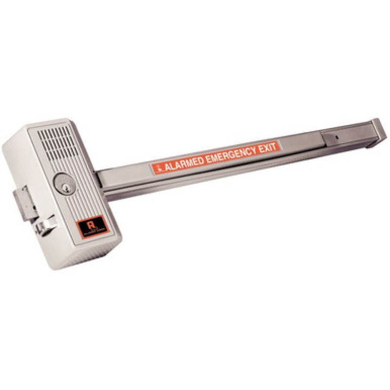 Alarm Locks 710×28 Alarmed Panic Lock 36 Bar in Satin Aluminum