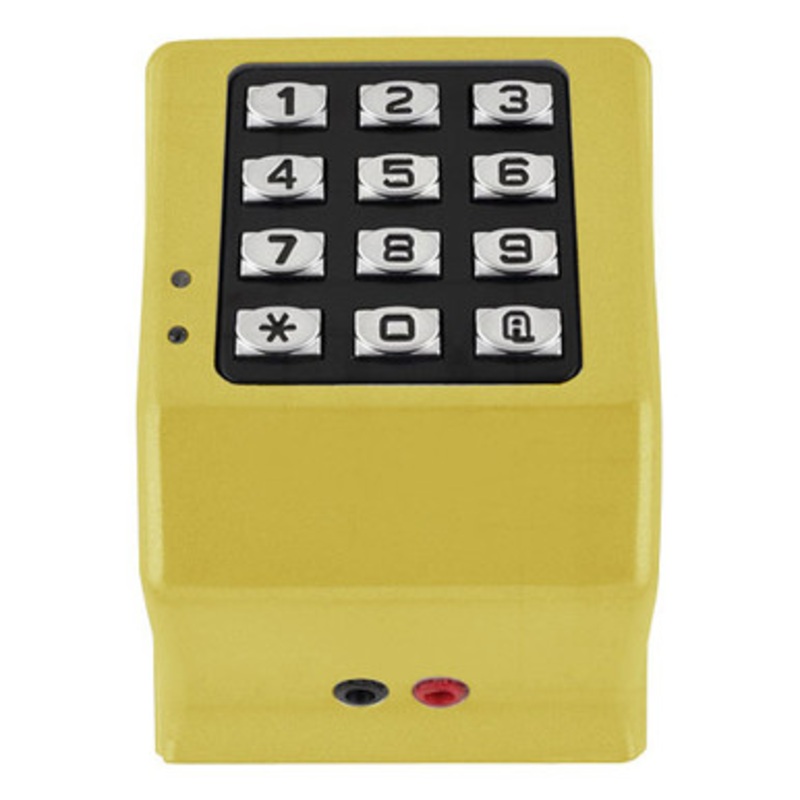 Alarm Lock DK3000-US3 Trilogy Weatherproof 12/24V PIN Only Digital Access Keypad in Polished Brass