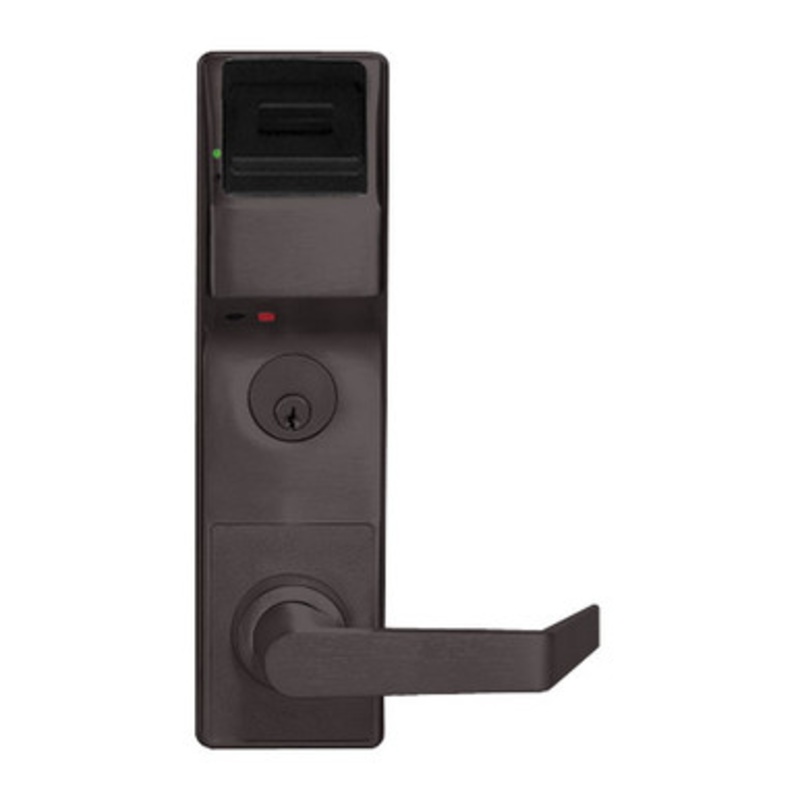 Alarm Lock PL3500CRR-US10B Trilogy Series Digital Mortise Keyless Prox Only Lock Straight Leverset in Duronodic
