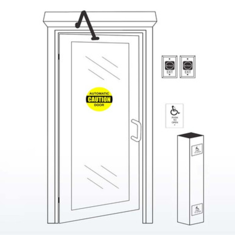 SDC TOUCHLESS Auto Operator Entry Kit with Wave to Open Switches