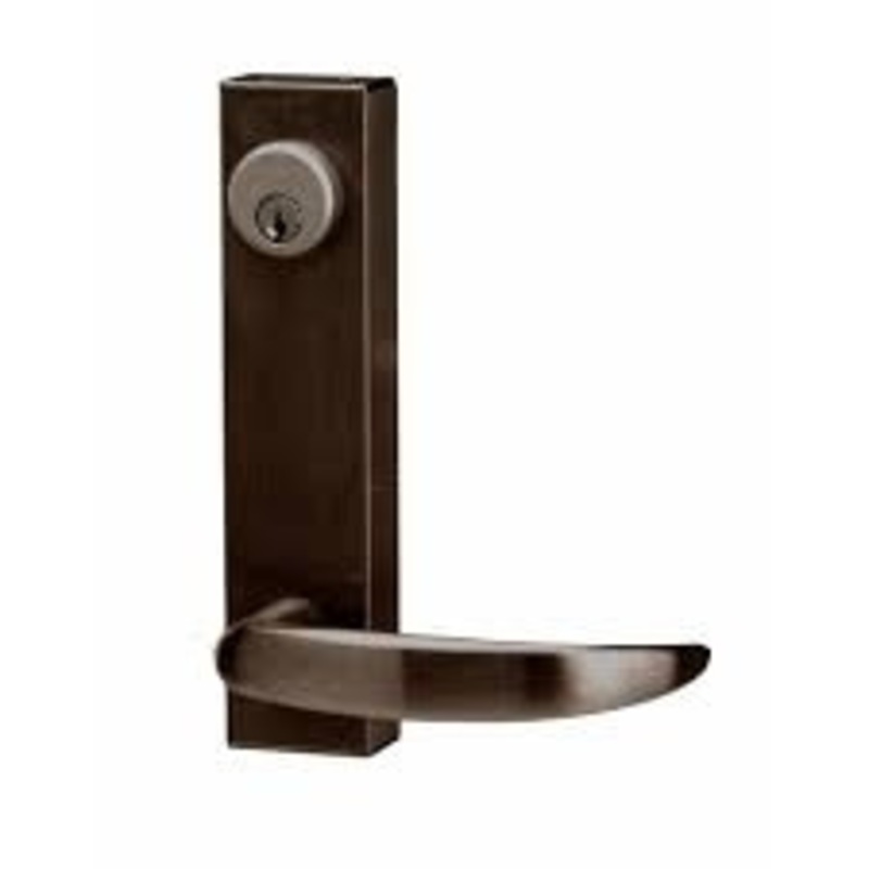 Adams Rite 3080-01-0-3U-US10B Entry Trim, 01 Curve Lever, With Cylinder Hole, Universal, Oil Rubbed Bronze