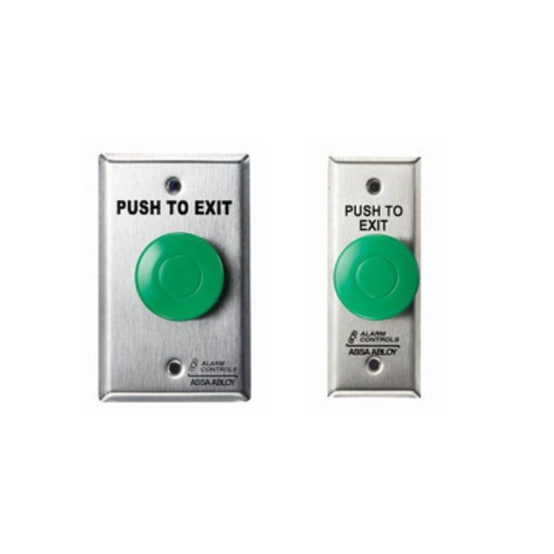 Alarm Controls TS-14NR	1-3/4 wide stainless steel plate, red mushroom button