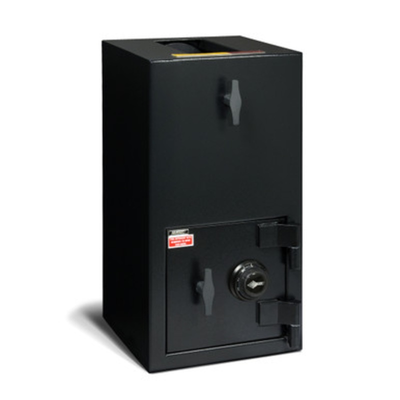 AMSEC AMERICAN SECURITY | DSF2714K  Depository Safe, Front Load, Key Lock, Dual Key, B-Rated Construction, 14 Width x 14 Depth x 27-1/4 Height, Solid Steel