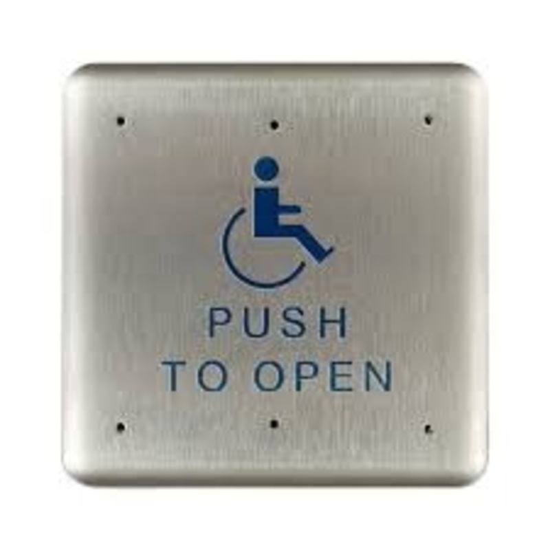 BEA Incorporated BEA 10PBR 6 Round Push Plate (Text Only)-1