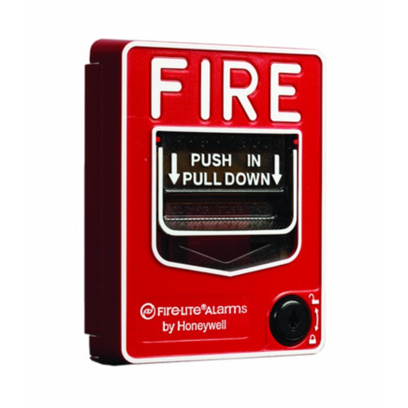 FIRELITE HONEYWELL BG-12LX Addressable Manual Pull Station, with BG-12L Features and Addressable Interface Mounted Inside the Pull Station