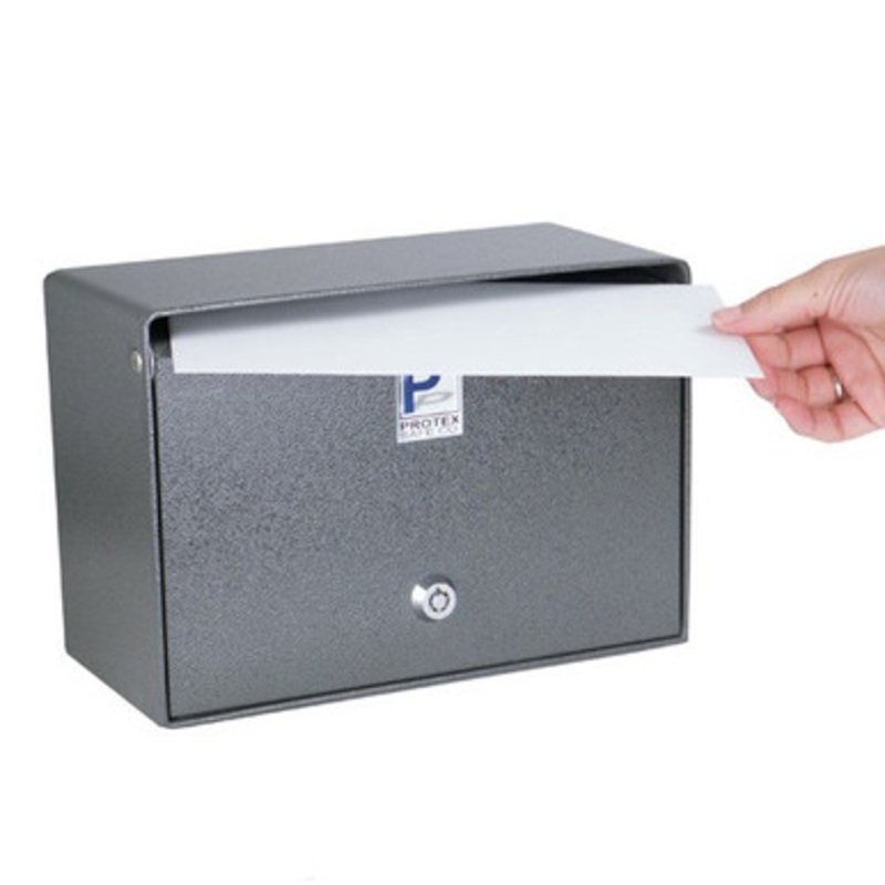 Protex Wall or Desktop Mounted Drop Box SDB-200 Black