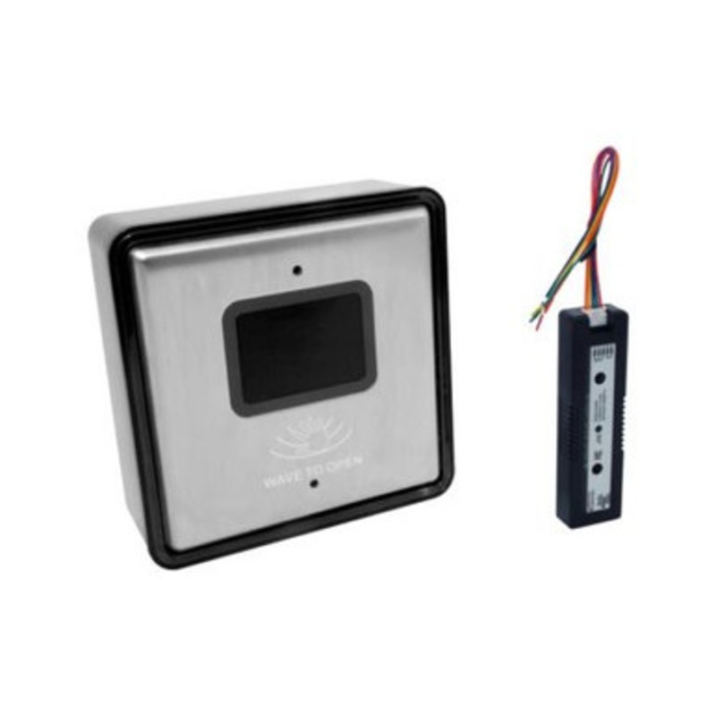 RCI 912-WBT-R-HC 912 Series 2.4Ghz Touchless Actuator Kit, Wheelchair Icon, Includes 1 Switch and Receiver, Stainless Steel Finish