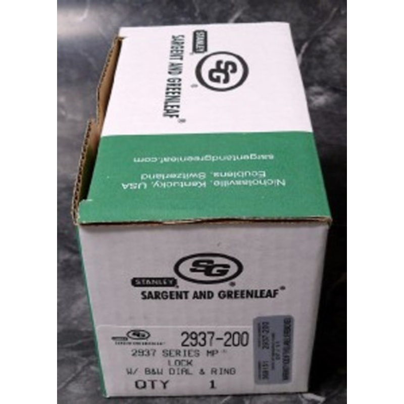 SARGENT AND GREENLEAF 2937-200 Mechanical Safe Lock Kit 3 Wheel With Lock Dial Ring Lockbolt