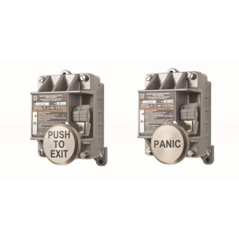 Alarm Controls EXP-1 Explosion Proof 2 Pushbutton, PUSH TO EXIT, Momentary