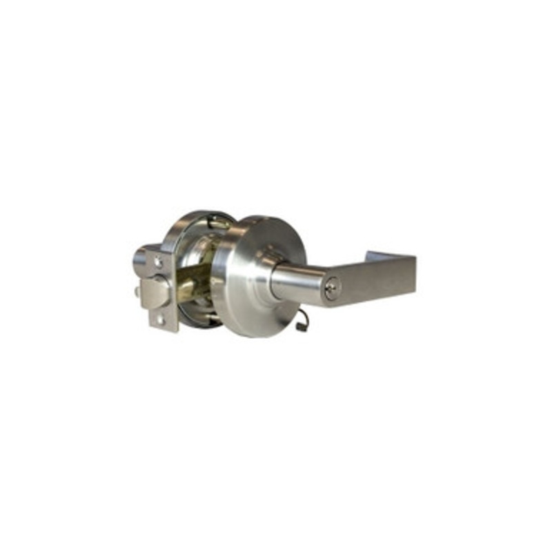 COMMAND ACCESS CLN80PEU 24V RHO 626 SC Cylindrical Lock, Electrically Unlock, Schlage, C Keyway, 24 Volt AC/DC, 150 Milliampere, 3 Watt, Satin Chrome, With Rhodes Trim, For Storeroom