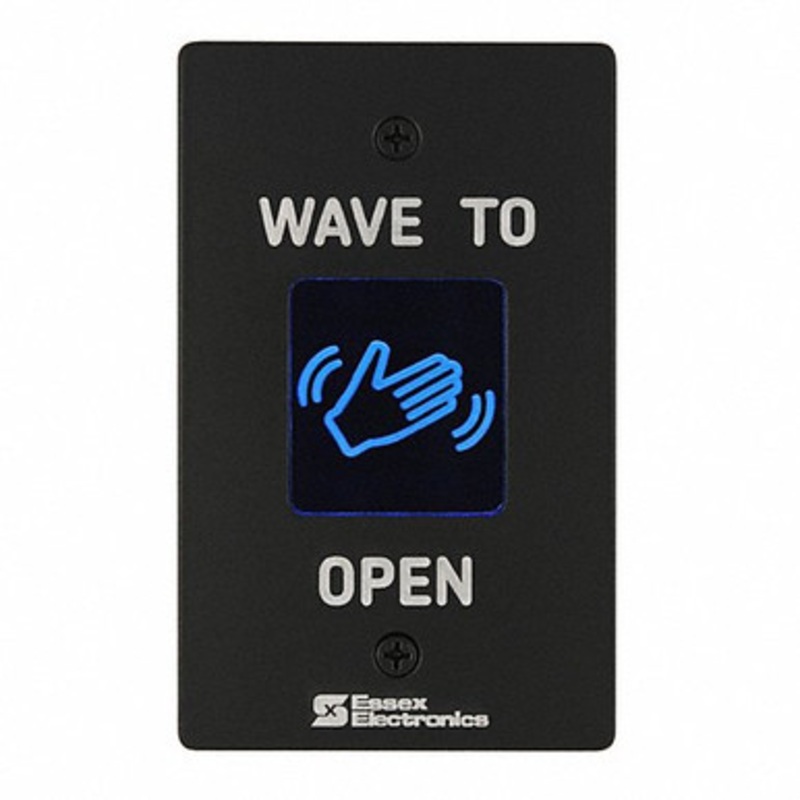 ESSEX  Hand-E-Wave HEW-2S Microwave Switch, Touchless, Hand-E-Wave, 1-Gang, Surface Mount, 12 to 24 Volt AC/DC, 2 to 24 Detection Range, 2-3/4 Width x 1 Depth x 4-1/2 Height, Black