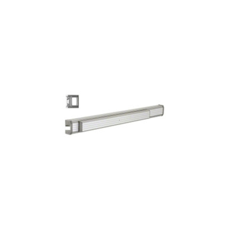 JACKSON 31-1295-S-3-628 Panic Exit Device, Fluted Texture Extrusion, S-Strike, Non-Handed, 36 Width Door, Satin Aluminum