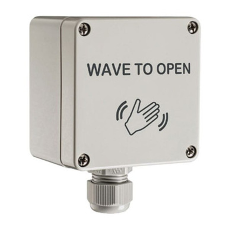 LCN 8310-815 Harsh Conditions Touchless Actuator, IP65 Rated Enclosure, Text & Wave Icon