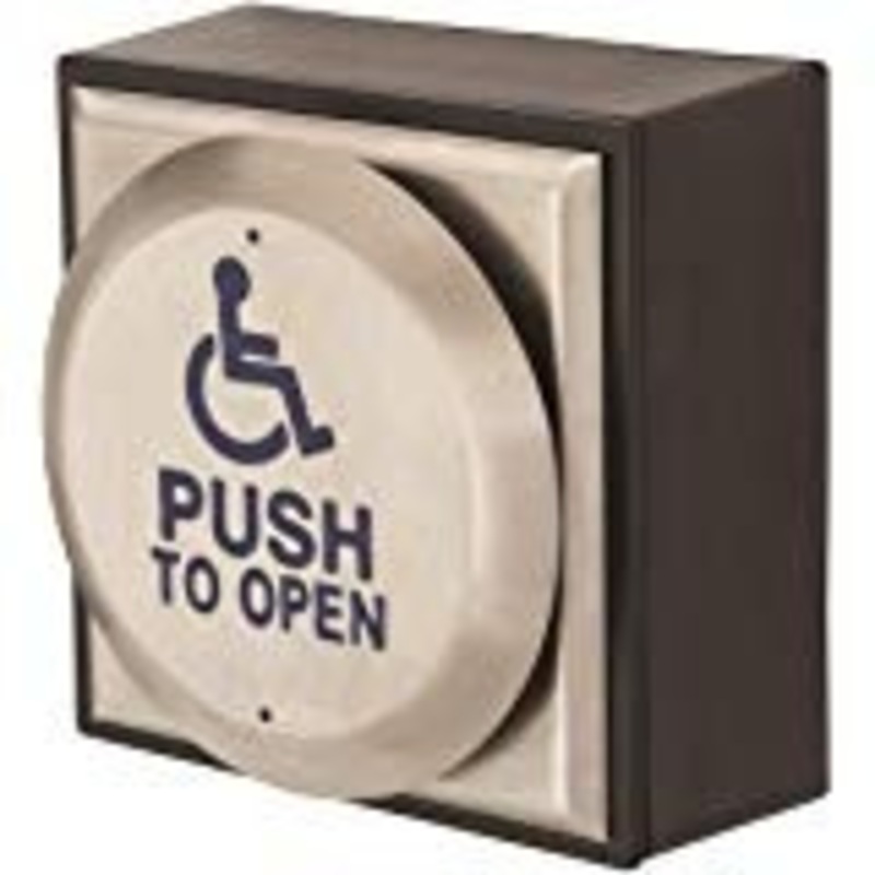 Locknetics / Locknetics Access Control AccessoriesPPH-100-PL  Locknetics Activation Plates Push Plate Switch, Round, Ada Push To Open, Stainless Steel