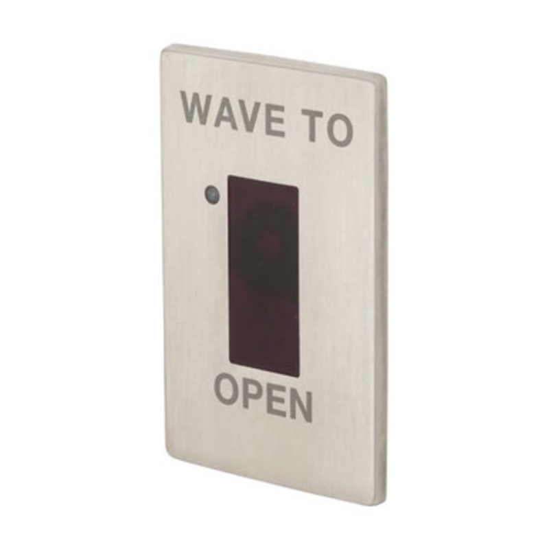 LOCKNETICS WS-200 Single gang wave sense switch, Adjustable time delay, Dual LED (red/green) indicates inactive/active status, 12/24VDC, SPDT, Aproximately 4 range