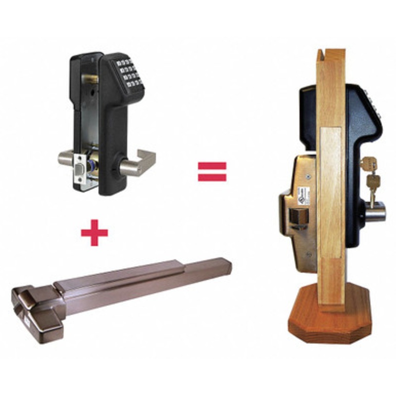 MARKS USA IQLITE and M9900 3 Foot Electronic Lock and RIM Panic bar Combo
