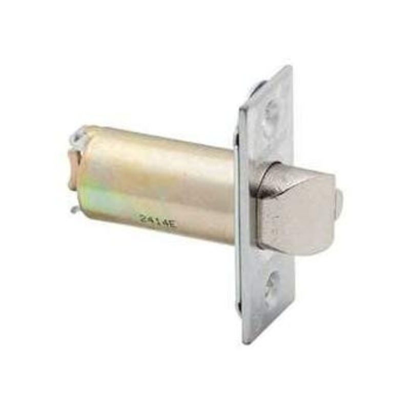 SCHLAGE (ALLEGION BRAND) | 11-096 626 | 043156930548  Door Lock Deadlatch, Square Corner, 1-1/8 x 2-1/4 Faceplate, 2-3/4 Basket, 1 Housing Diameter, Satin Chrome