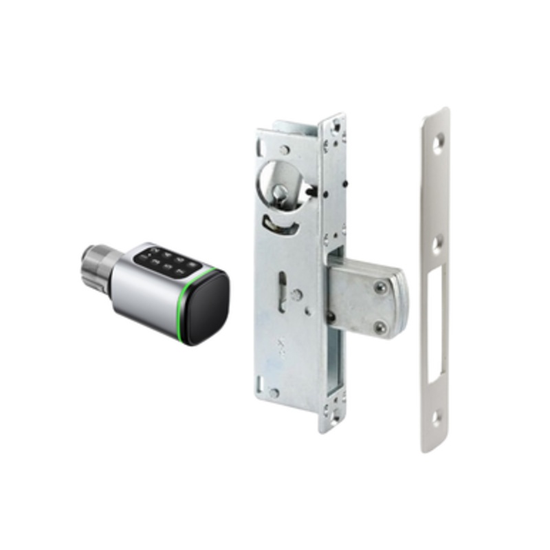 Smart WiFi Storefront Mortise Deadbolt Lock Kit  in Aluminum Finish