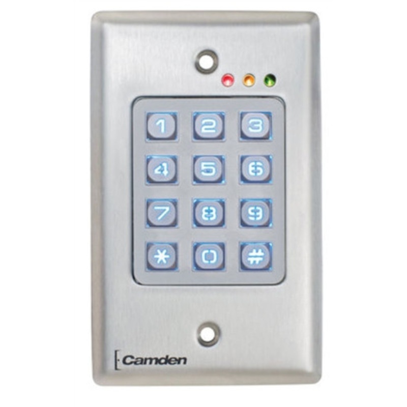 Camden CM-120-TX – Flush Mount Outdoor Vandal and Weather Resistant Keypad – 999 Users – Battery Operated Wireless
