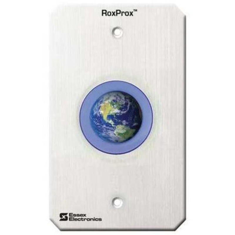 ESSEX ELECTRONICS INC PRX-2 Proximity Reader, Single Gang Box Mount, 5/12 Volt DC, 2-3/4 Width x 1-1/2 Depth x 4-1/2 Height, Blue/Green, With Essex Globe Design