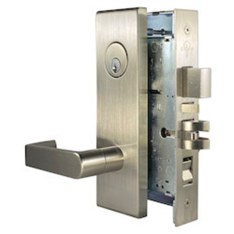 General Lock GM9153 RE 630 C Mortise Entry with Deadbolt Escutcheon Trim – Straight Lever