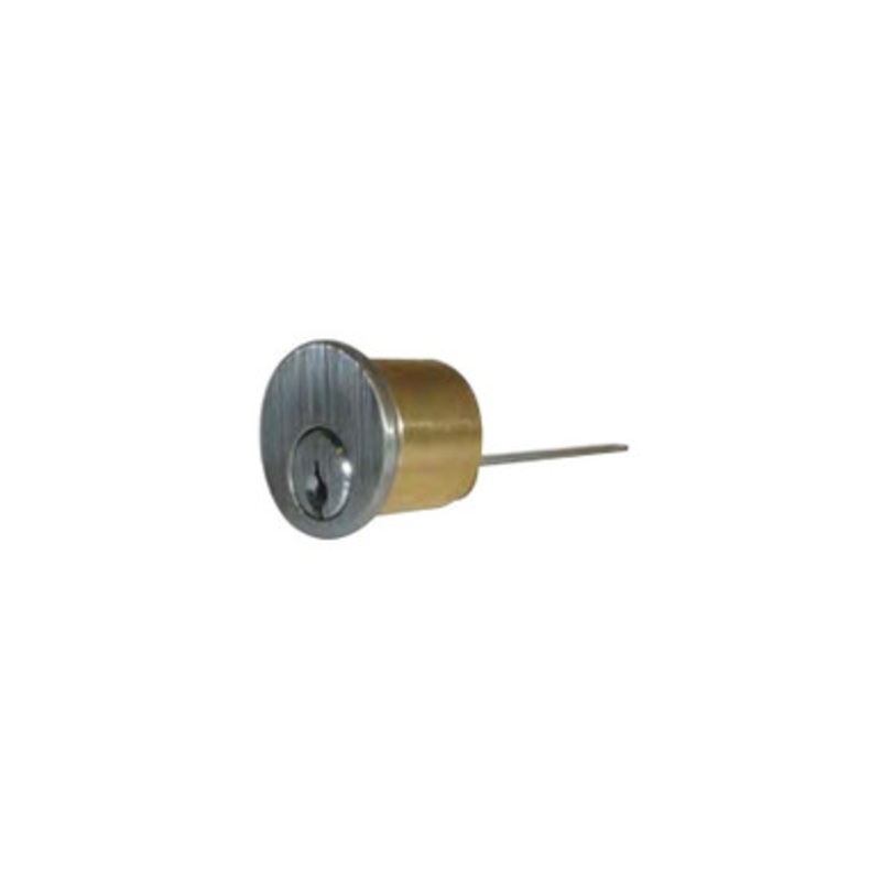 GENERAL LOCK RC6 SC 26D KA2 Rim Cylinder, 6-Pin, Schlage C Keyway, Keyed Alike, 2-Key Blank, Solid Brass, Satin Chrome