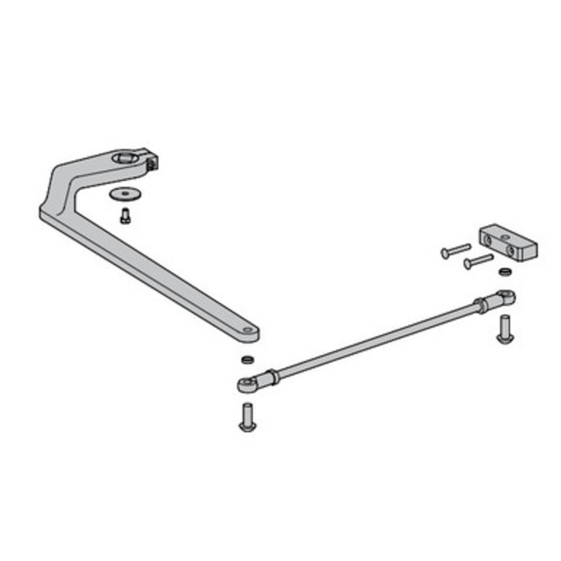 LCN 9550-3077-RH-AL Door Closer part for 9550 Series Regular Arm ONLY Right Hand in Aluminum Finish
